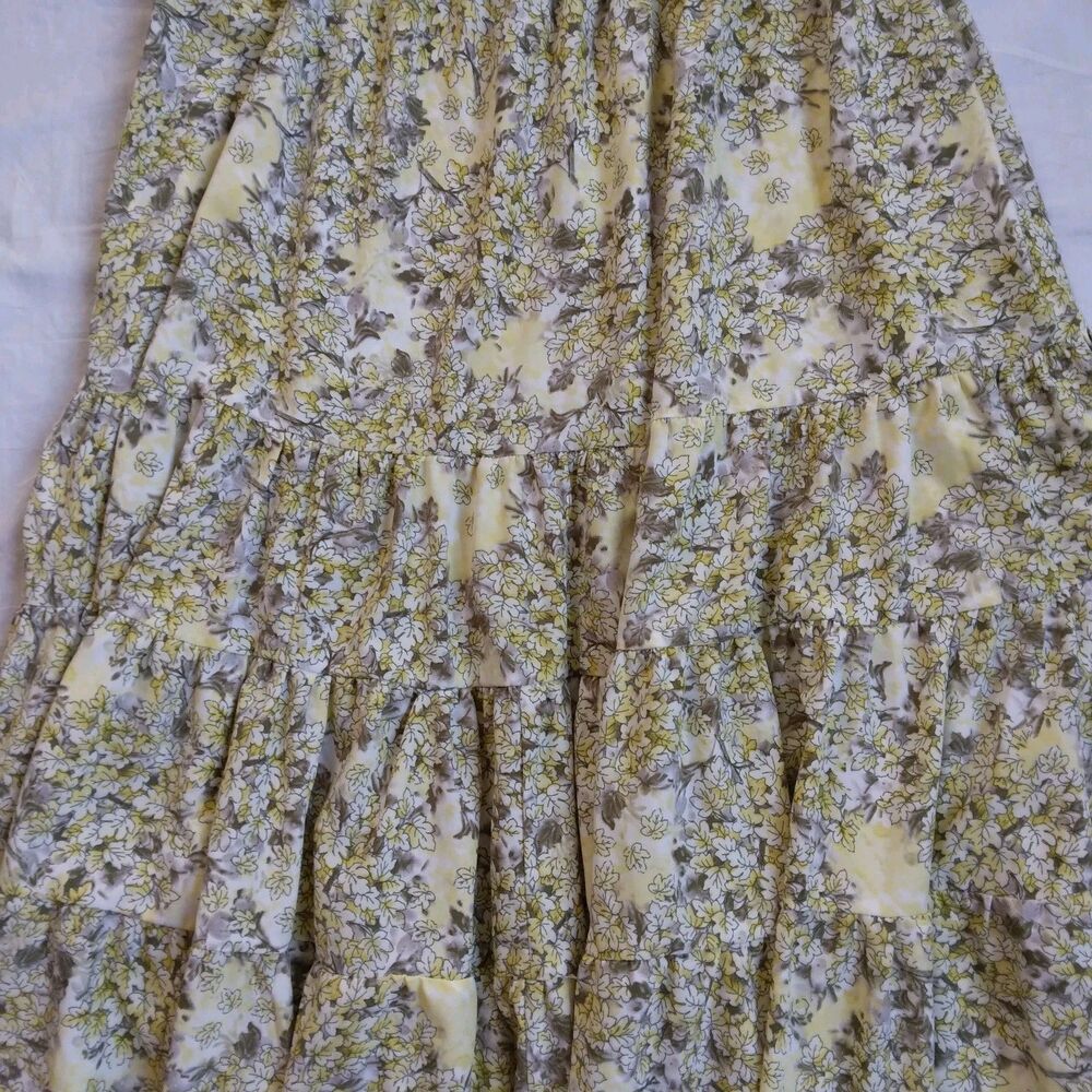 Davi And Dani Maxi Dress Smocked Floral Peasant Boho Prairie Women's Medium - Picture 5 of 11